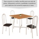 Ver imagem 3 de Conjunto Sala de Jantar 90x90 Ilhabela 4 Cad Branca C- Preto