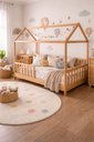 Ver imagem 2 de Cama Casinha Infantil - Tamanho Especial Envernizada