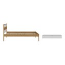 Ver imagem 2 de Cama de Solteiro para Colchão 88 X 188 Cm com Penteadeira 90cm Suspensa Multimóveis Cr35248 Amê