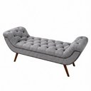 Ver imagem 3 de Puff Recamier 195cm Awa Linho Cinza - Sallar Home