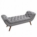Ver imagem 1 de Puff Recamier 195cm Awa Linho Cinza - Sallar Home