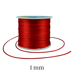 Kit com 6 Cetim Rabo de Rato 1mm Rolo com 100 M Vermelho - 2