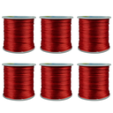 Ver imagem 1 de Kit com 6 Cetim Rabo de Rato 1mm Rolo com 100 M Vermelho