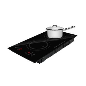 Fogão Cooktop De Indução 2 Bocas Elétrico Eci02ep 220V E Panela Inox Solar Ø 16cm Pit7 - Eos