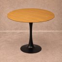 Ver imagem 1 de Mesa de Jantar Redonda Saarinen Basic Freijó 110cm Preta Design Moderno