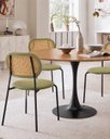 Ver imagem 2 de Mesa de Jantar Redonda Saarinen Basic Freijó 110cm Preta Design Moderno