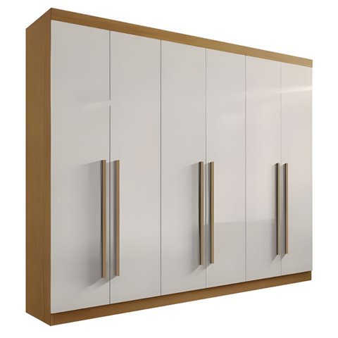 Guarda Roupa 6 Portas - da Vinci Plus:Cinamomo / Off