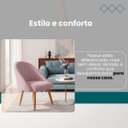 Ver imagem 2 de Kit 02 Poltrona Cadeira para Sala Orgânica Curva Redonda Confortável Reforçada Recepção Suede Rosa