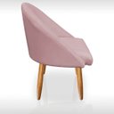 Ver imagem 7 de Kit 02 Poltrona Cadeira para Sala Orgânica Curva Redonda Confortável Reforçada Recepção Suede Rosa