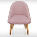Ver imagem 6 de Kit 02 Poltrona Cadeira para Sala Orgânica Curva Redonda Confortável Reforçada Recepção Suede Rosa