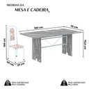 Ver imagem 3 de Conjunto Sala de Jantar com 8 Cadeiras Lara Branco/Bege