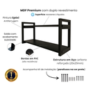 Ver imagem 2 de Prateleira Suspensa Parede Estilo Industrial Mdf Premium com Suportes em Aço Preto