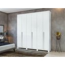 Ver imagem 4 de Guarda Roupa Casal Alonzo 6 Portas Branco Brilho com Pés - Lopas