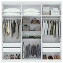 Ver imagem 3 de Guarda Roupa Casal Alonzo 6 Portas Branco Brilho com Pés - Lopas