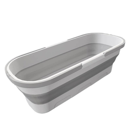 Balde Dobrável Retrátil Retangular com Rodinhas - 55x25cm - 1