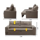 Ver imagem 2 de Sofá Retrátil e Reclinável 3 Lugares com Molas 2,00m Lisboa Suede Mirra Decor