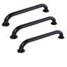 Barra de Apoio 50cm Alça Inox Preto Kit 3 uni Cadeirante Idoso Banheiro Box Corredor Parede - 1