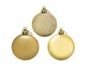 Ver imagem 3 de Super Kit 30 Bolas De Natal Glitter, Lisa e Fosca Dourada 4cm - Rio Master