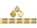 Ver imagem 1 de Super Kit 30 Bolas De Natal Glitter, Lisa e Fosca Dourada 4cm - Rio Master