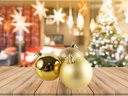 Ver imagem 4 de Super Kit 30 Bolas De Natal Glitter, Lisa e Fosca Dourada 4cm - Rio Master