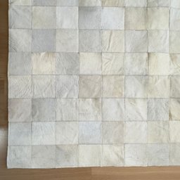 Tapete de Couro Tons de Branco 200x250 Placa de 10cm Quadriculado - 3