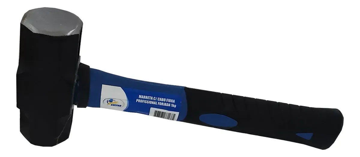 Marreta Cabo Fibra 1kg Forjada Profissional - Guepar - 2