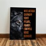 Kit 3 Quadro Decorativo Motivacional Leão Águia Lobo Foco 28x20cm - 7