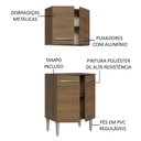 Ver imagem 4 de Kit Armário de Cozinha 4 Portas com Armário Aéreo e Balcão Emilly Madesa