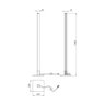 Kit 2 Luminária de Chão Coluna Led Geórgia 18w Bivolt 2000lm em Madeira Maciça - 5