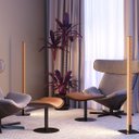 Ver imagem 2 de Kit 2 Luminária de Chão Coluna Led Geórgia 18w Bivolt 2000lm em Madeira Maciça