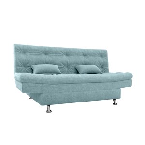 Sofá Cama Salomão Confortável para Sala e Quarto de Hospedes:boucle Azul