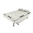 Ver imagem 5 de Sofá Cama Salomão Confortável para Sala e Quarto de Hospedes: Boucle Azul