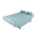 Ver imagem 2 de Sofá Cama Salomão Confortável para Sala e Quarto de Hospedes: Boucle Azul