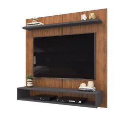 Painel para Tv até 50 Polegadas 1 Prateleira Théo Dj Móveis Freijó/cinza Urbano - 5