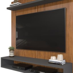 Painel para Tv até 50 Polegadas 1 Prateleira Théo Dj Móveis Freijó/cinza Urbano - 7