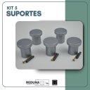 Ver imagem 6 de Kit 5 Suporte Espelho Adnet Pendurador Resistente - Prata