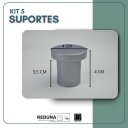 Ver imagem 4 de Kit 5 Suporte Espelho Adnet Pendurador Resistente - Prata