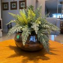 Ver imagem 3 de Arranjo Completo de Samambaia Centro de Mesa Grande Vaso de Vidro Decore Fácil Shop