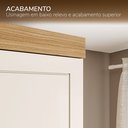 Ver mais imagens de Guarda-Roupa Americano Solteiro 4 Portas 100% MDF Pérola Yescasa Bege/Carvalho/Off White