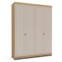 Ver imagem 2 de Guarda-roupa Solteiro 4 Portas 100% Mdf Pérola Yescasa