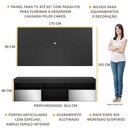 Ver imagem 4 de Rack Suspenso com Espelho e Painel para TV até 65" Multimóveis Flórida FG3322 Preto