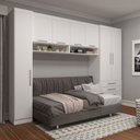 Ver imagem 1 de Guarda Roupa Dormitório Modulado Alpes Solteiro - Roupeiro Luciane M03:Branco