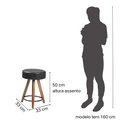 Ver imagem 6 de Puff Banco Decorativo Sala Recepção Paris Courissimo Preto - Salaone Decor