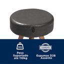 Ver imagem 4 de Puff Banco Decorativo Sala Recepção Paris Courissimo Preto - Salaone Decor