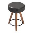 Ver imagem 3 de Puff Banco Decorativo Sala Recepção Paris Courissimo Preto - Salaone Decor