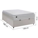 Ver imagem 3 de Cama Box Baú Casal Colchão Gazin com Molas Ensacadas Tower New Branco