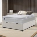 Ver imagem 2 de Cama Box Baú Casal Colchão Gazin com Molas Ensacadas Tower New Branco