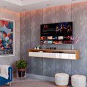 Ver imagem 2 de Rack Suspenso Pequeno de Parede para Sala de Tv ou Quarto Life - Off White com Freijo - Moveisaqui