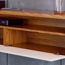 Ver imagem 3 de Rack Suspenso Pequeno de Parede para Sala de Tv ou Quarto Life - Off White com Freijo - Moveisaqui