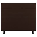 Ver imagem 2 de Cabeceira Cama Box Solteiro Malik 90cm Suede Marrom - Desk Design